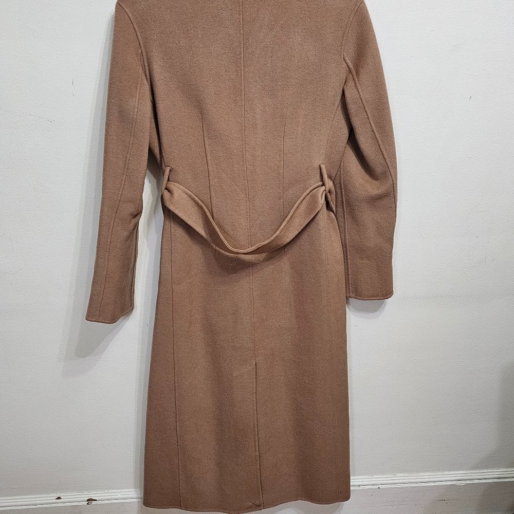 Mango Wool coat with handmade belt Medium Brown Women's Size XS 57006721 - Picture 8 of 12
